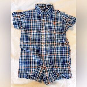 Ralph Lauren 12mo Plaid Romper